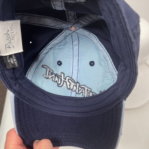 Busch Gardens Cheetah Hunt Blue Baseball Hat Adjustable Distressed - Picture 5 of 6